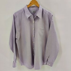 Cabin Creek Button Up Shirt Purple Size 18T Wrinkle Free Stain Repellant